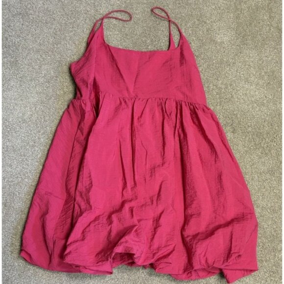 Forever 21 dress X-Large Red Spaghetti Strap Peplum Bottom Mini - Picture 1 of 4